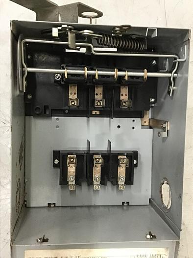 Used ITE SIEMENS 30 Amp Bus Disconnect Switch RV361G #137247
