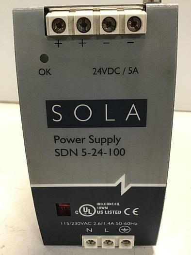Used SOLA Power Supply SDN 5-24-100 #121099