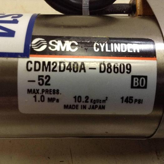 Used SMC Cylinder CDM2D40A-D8609-52 #88336