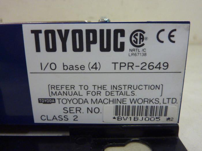 Used TOYODA 4 Slot I/O Base TPR-2649 #59720