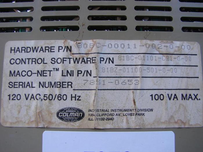 Used BARBER COLMAN Insta-Set Module 80BC-00011-002-0-00 Used