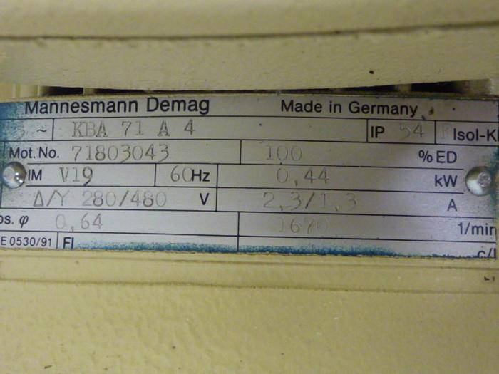 Used MANNESMANN DEMAG Microspeed Unit FG06 U1-H2-F2 Used