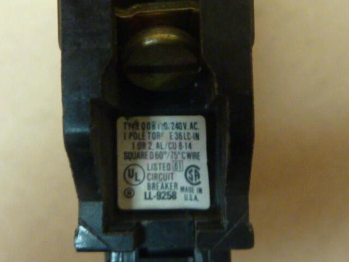 Used SQUARE D 30 Amp Circuit Breaker QOB130 #75219