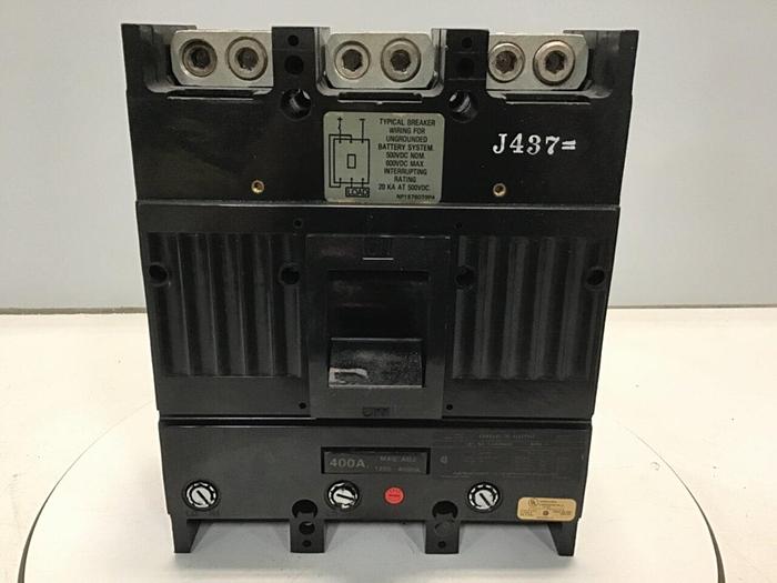 Used GENERAL ELECTRIC 400 Amp Circuit Breaker TJJ436400 USED