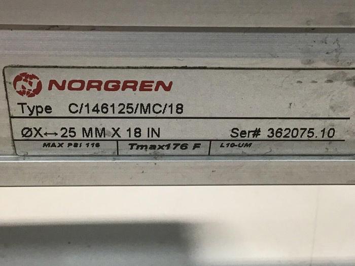 Used NORGREN Pneumatic Linear Actuator C/146125/MC/18 #112973