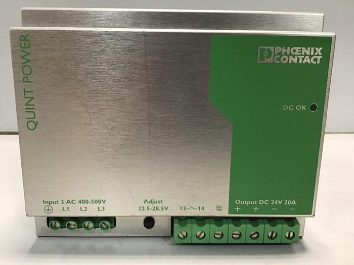 Used PHOENIX CONTACT Power Supply QUINT-PS-3X400-500AC/24DC/20USED