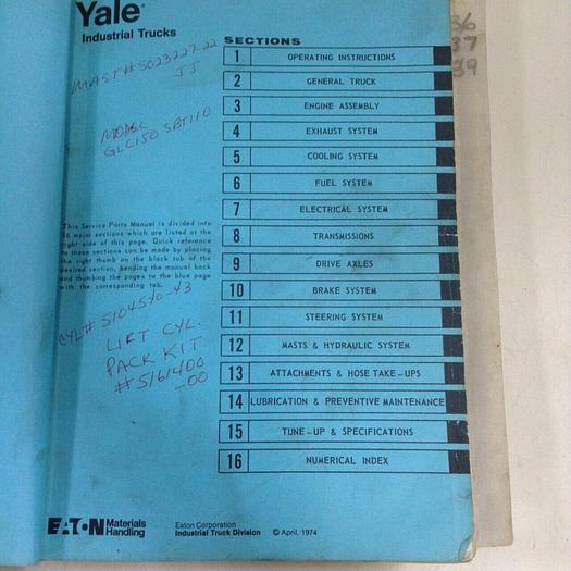 Used CLARK EQUIPMENT Standard Parts Manual 2745327 #71002