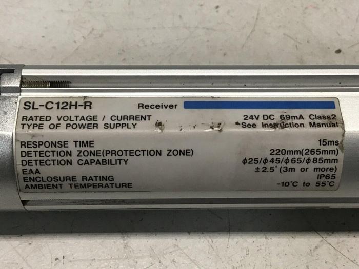 Used KEYENCE CORP Safety Light Curtain Receiver SL-C12H-R #119423
