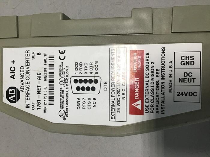 Used ALLEN BRADLEY Advanced Interface Converter 1761-NET-AIC SER B #115064