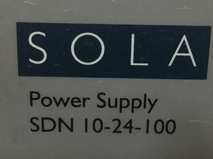 Used SOLA ELECTRIC Power Supply SDN10-24-100 #101934