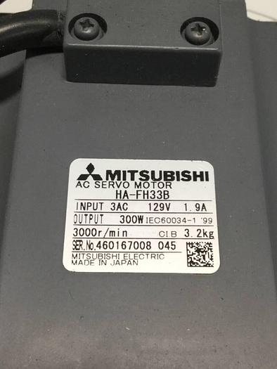 Used MITSUBISHI Servo Motor w/ Gear Motor HA-FH33B Used
