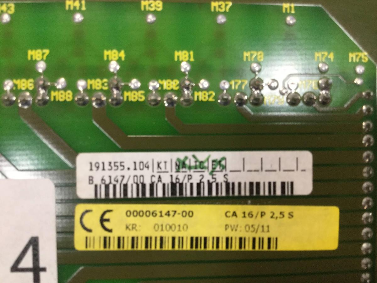 Used BACHMANN ELECTRONIC Output Card CA16/P2.5S E06149/00 003 USED
