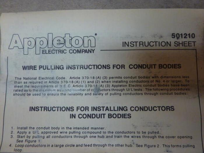 APPLETON Conduit Outlet Body T125-M #30997