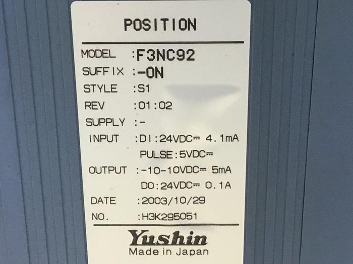Used YUSHIN AMERICA Position Module F3NC92-ON #127742