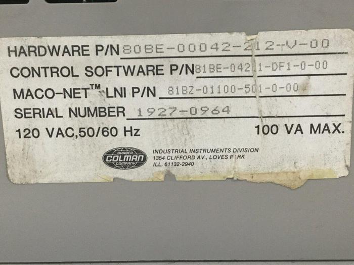 Used BARBER COLMAN Insta-Set Module 80BE-00042-212-V-00 #103402