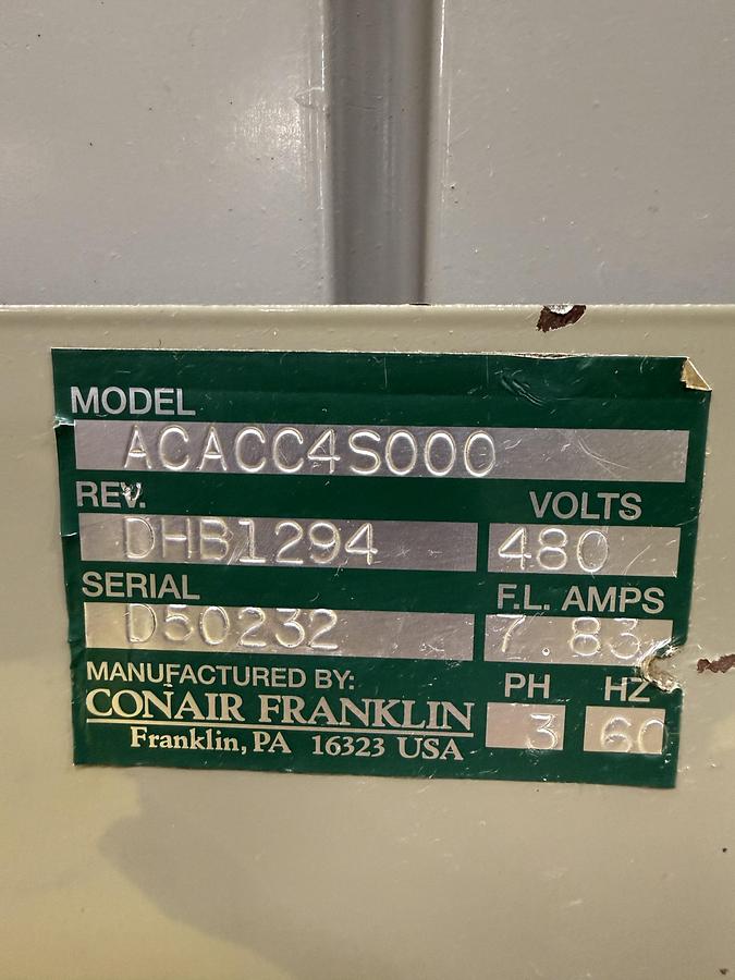 Used CONAIR FRANKLIN Dryer DHD004S030000 USED #152880