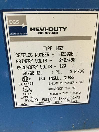 Used EGS 3 kVA Transformer HZ3000 #109119