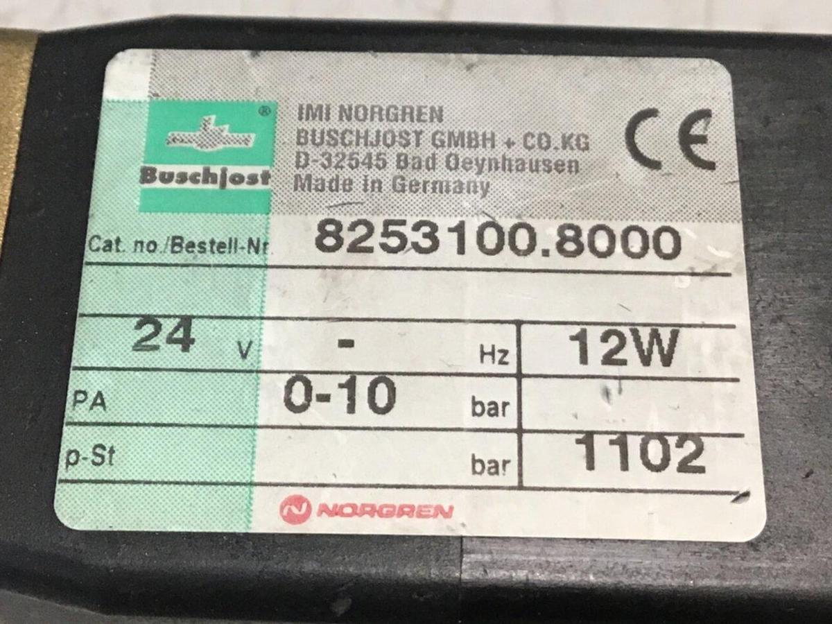 Used NORGREN Solenoid Valve 8253100.8000 USED