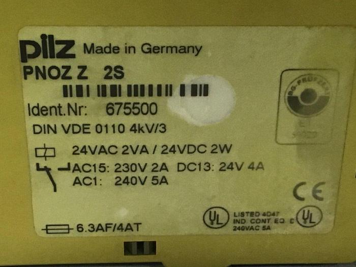 Used PILZ Safety Relay PNOZZ2S #114492