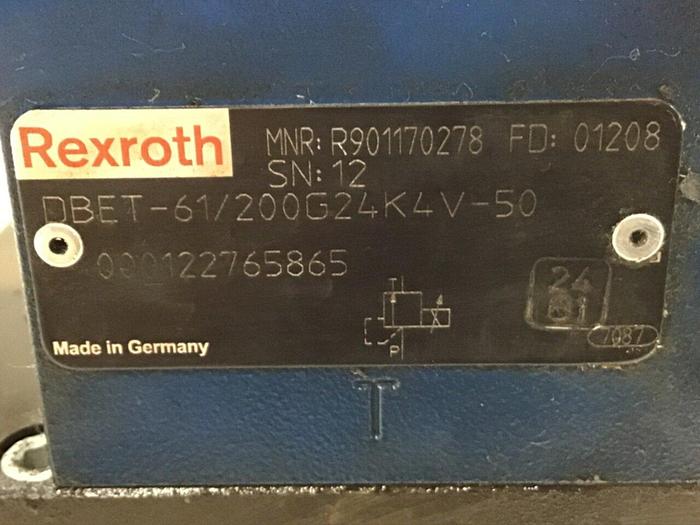 Used REXROTH Hydraulic Proportional Control Valve DBET-61/200G24K4V-50 Used