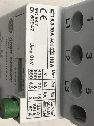 Used ALLEN BRADLEY Motor Starter 140-MN-1000 SER C #119885