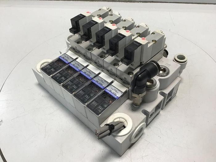 Used KOGANEI Manifold w/ Valves PBM5P-3W #121000