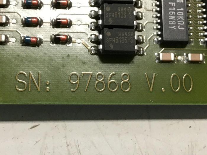 Used ARBURG I/O Circuit Board 97868 V.00 #130640