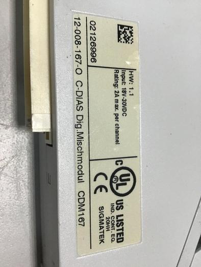 Used SIGMATEK Module 12-008-167-O CDM167 #144946