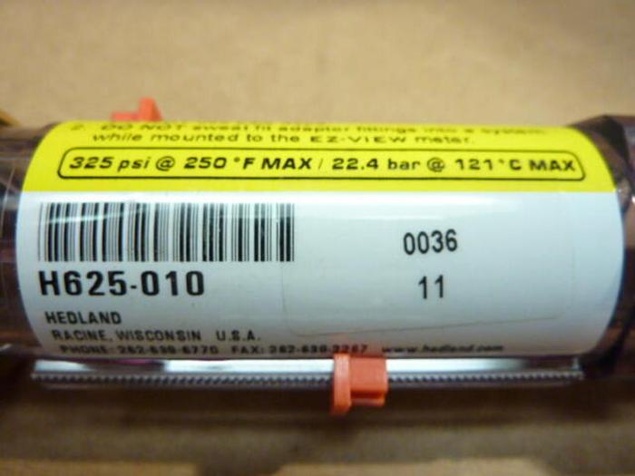 Used HEDLAND E-Z View Flow Meter H625-010 #39761