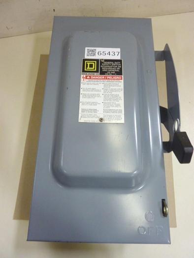 Used SQUARE D 100 Amp Safety Switch D323N #65437