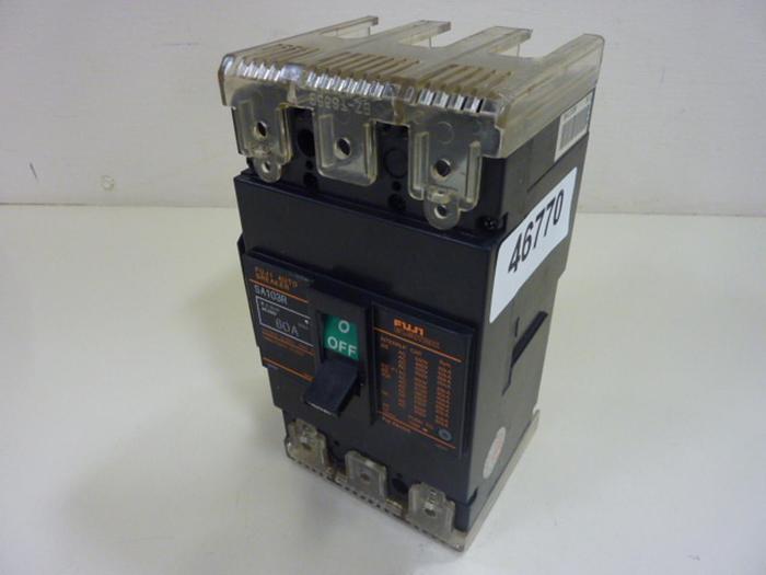 Used FUJI ELECTRIC 60 Amp Circuit Breaker SA103R-60 #46770