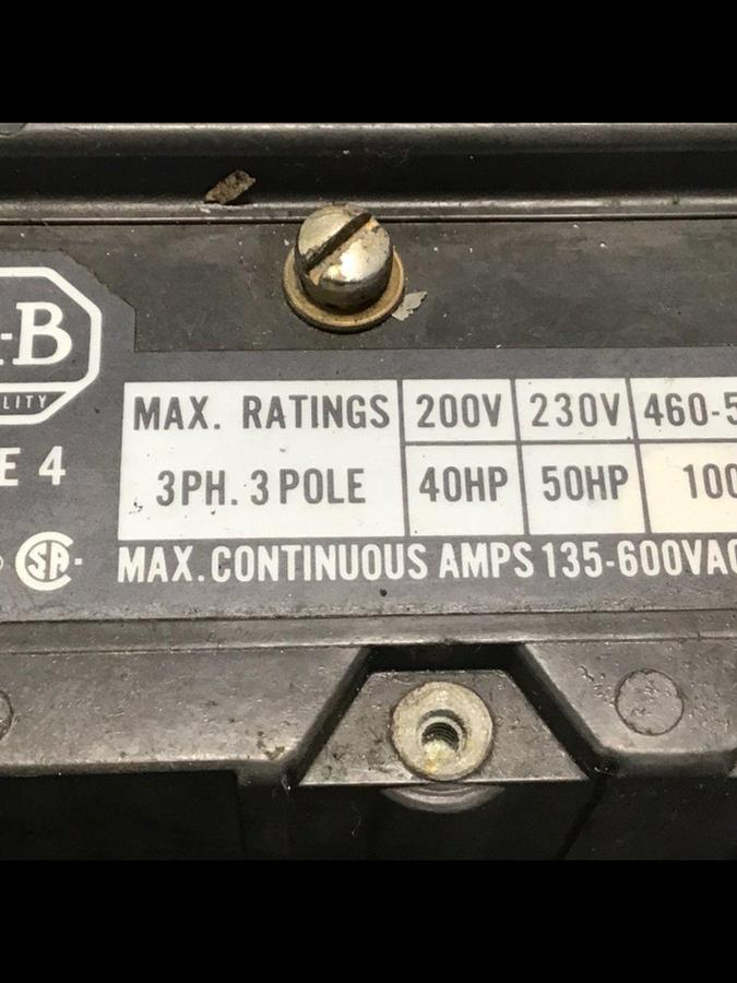 Used ALLEN BRADLEY Contactor 702-EOD93 USED