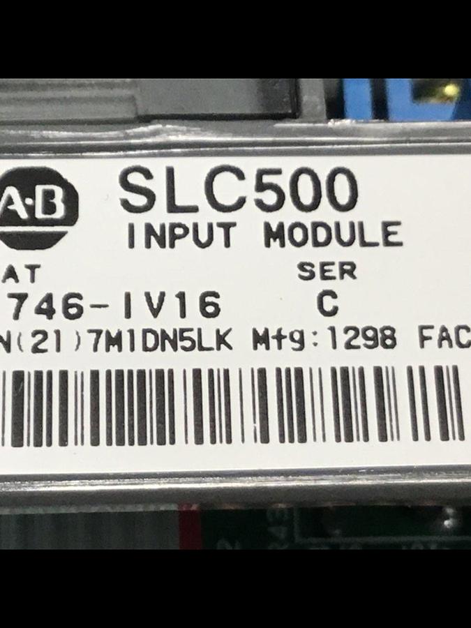 Used ALLEN BRADLEY Input Module 1746-IV16 SER C Used