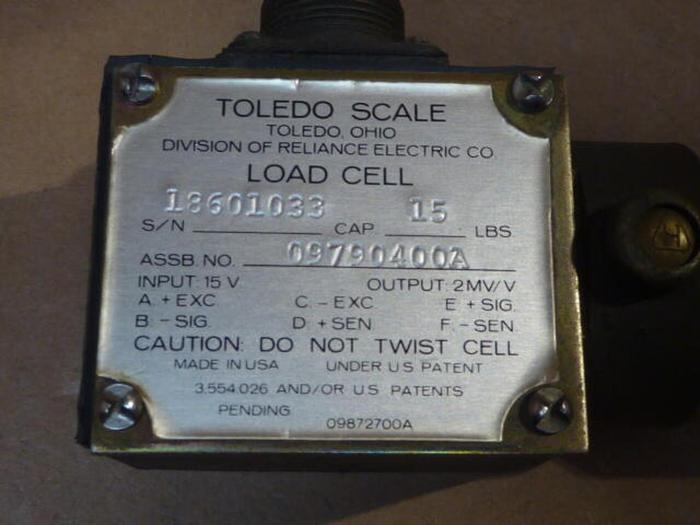 Used TOLEDO SCALE Load Cell LC15 #32131