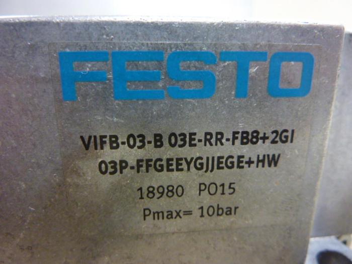 Used FESTO Control Block w/ Valves IFB8-03 #52800