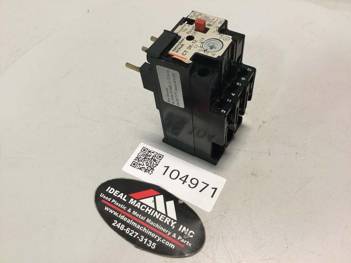 Used SPRECHER & SCHUH Overload Relay CT 3K-12 USED