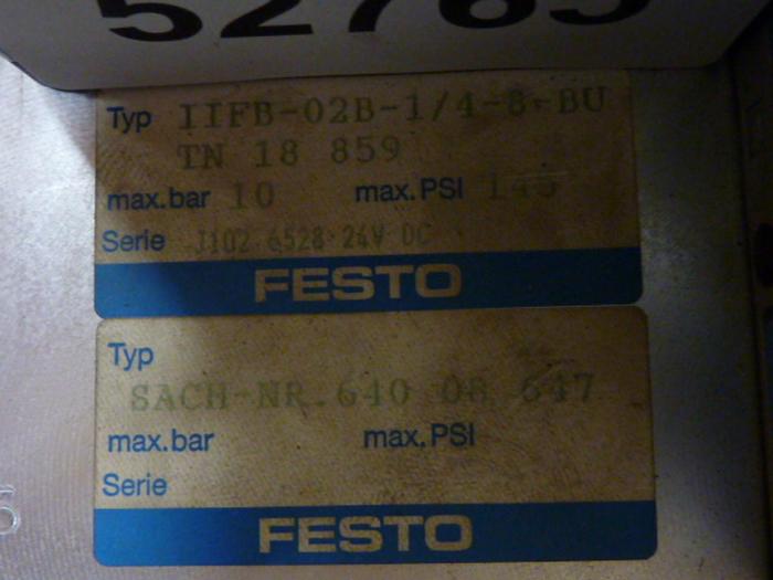 Used FESTO Control Block / Valve Terminal IFB8-02 #52765