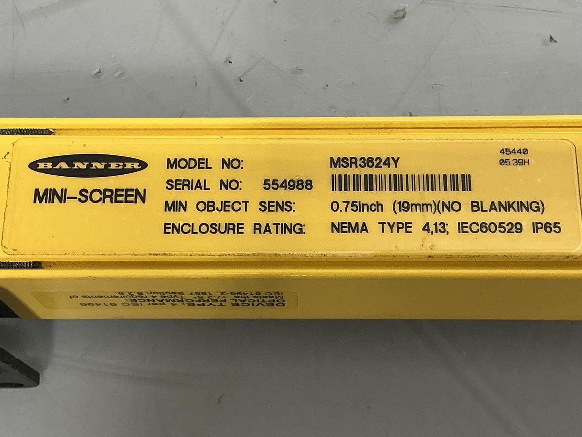 Used BANNER ENGINEERING MSR3624Y