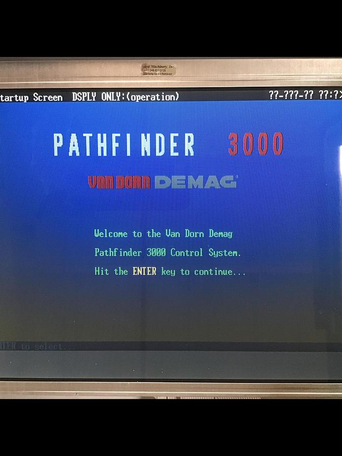 Used VAN DORN Pathfinder 3000 Operator Control PATHFINDER 3000 Used