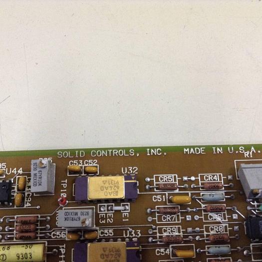 Used SOLID CONTROLS Process Control Board 24963 REV E #81315