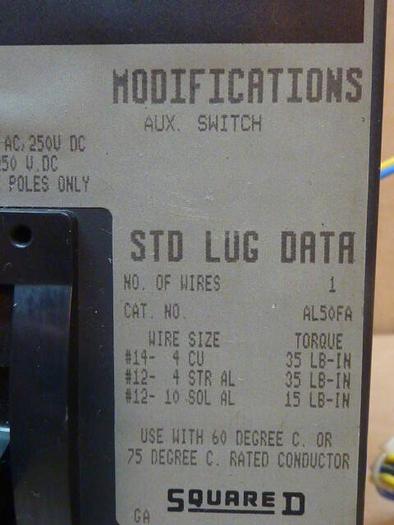 Used SQUARE D 30 Amp Circuit Breaker FAL360301212 #32004