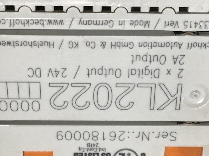Used BECKHOFF Digital Output Module KL2022 #125209