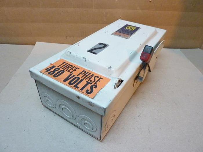 Used SQUARE D 30 Amp Safety Disconnect Switch H361 E1 Used