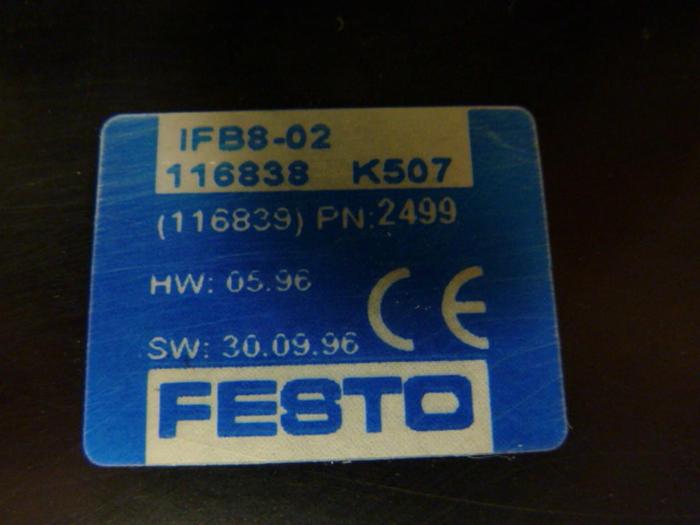 Used FESTO Control Block / Valve Terminal IFB8-02 #52715