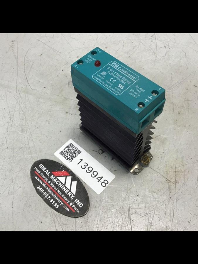 Used CONTINENTAL INDUSTRIES Solid State Relay RVDA/6V25/D04 Used