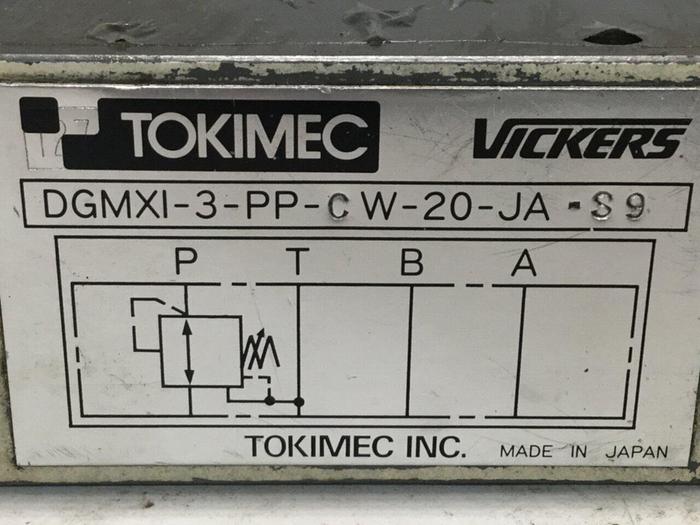 Used TOKIMEC Valve DGMXI-3-PP-CW-20-JA-S9 #104748