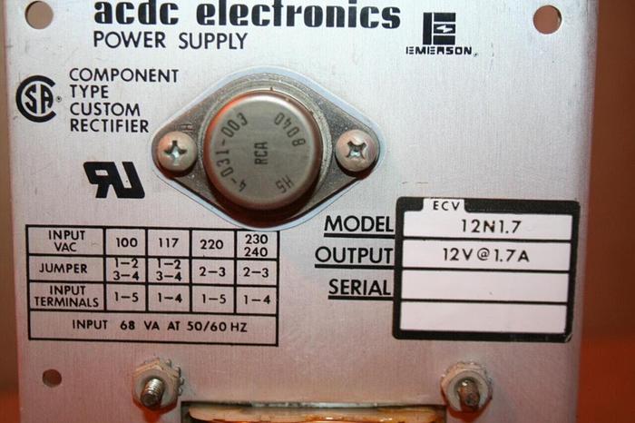 Used EMERSON Power Supply 12N1.7 Used