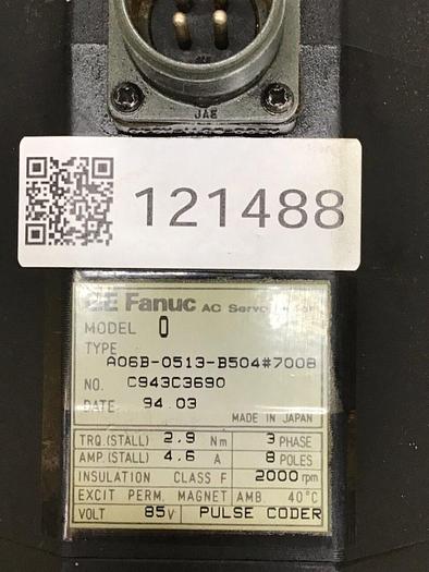 Used GE FANUC AC Servomotor A06B-0513-B504 #7008 #121488