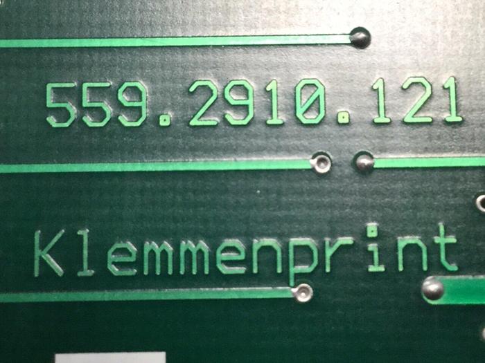 Used KLEMMENPRINT Circuit Board 559.2910.121 Used