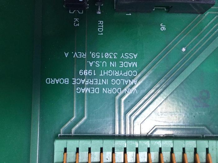 Used VAN DORN Analog Interface Board 330159 PC330-159 330-159 #101550